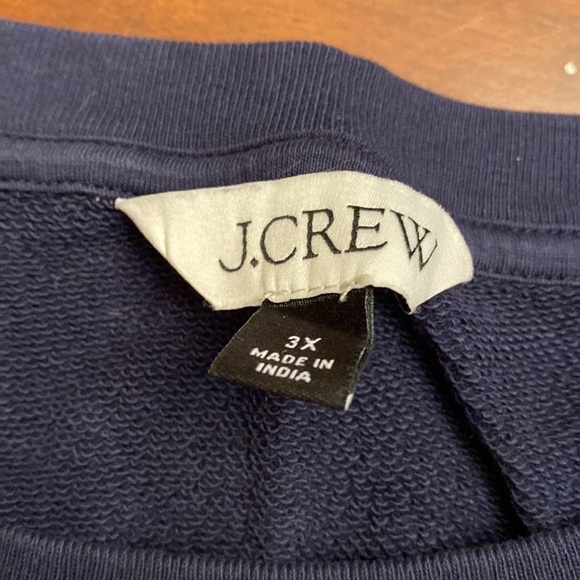 ⚓️J.Crew Apres Ski Navy Crewneck Sweatshirt 3X - Picture 4 of 6